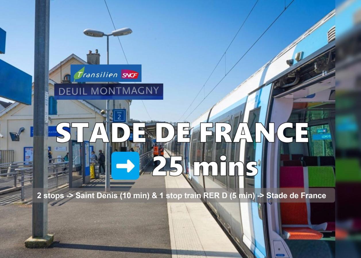 Room & Parking In Shared Appartment With Proprietor L 25 Mins From Paris Gare Du Nord, Cdg Airport & Stade De France Montmagny Bagian luar foto